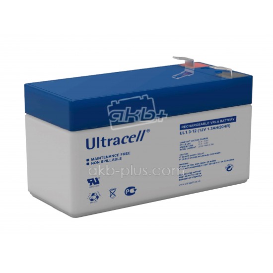 Батарея аккумуляторная Ultracell (Дополнительный аккумулятор Mercedes) UL1.3-12, 12В, 1,3Ач, AGM - купить